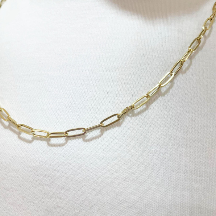 Cadena Oro Amarillo Plana 3.0X9.0Mm 60Cm - Cadenas de Oro Hombre