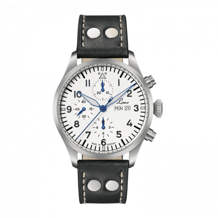 Laco Kiel.2 Weiß Chrono 43mm Auto - LACO