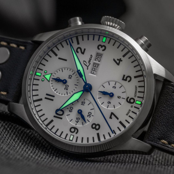Laco Kiel.2 Weiß Chrono 43mm Auto - LACO
