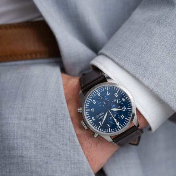 Laco Kiel.2 Blau Chrono 43mm Auto - LACO