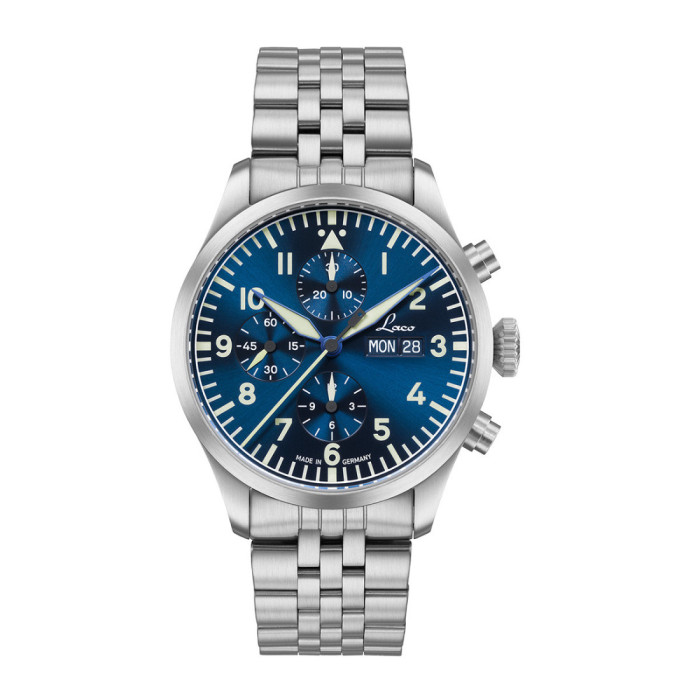 Laco Kiel.2 Blau MB Chrono 43mm Auto - LACO