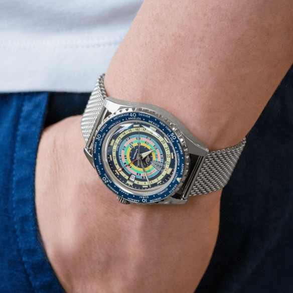 Mido Ocean Star Decompression Worldtimer - Océan étoile