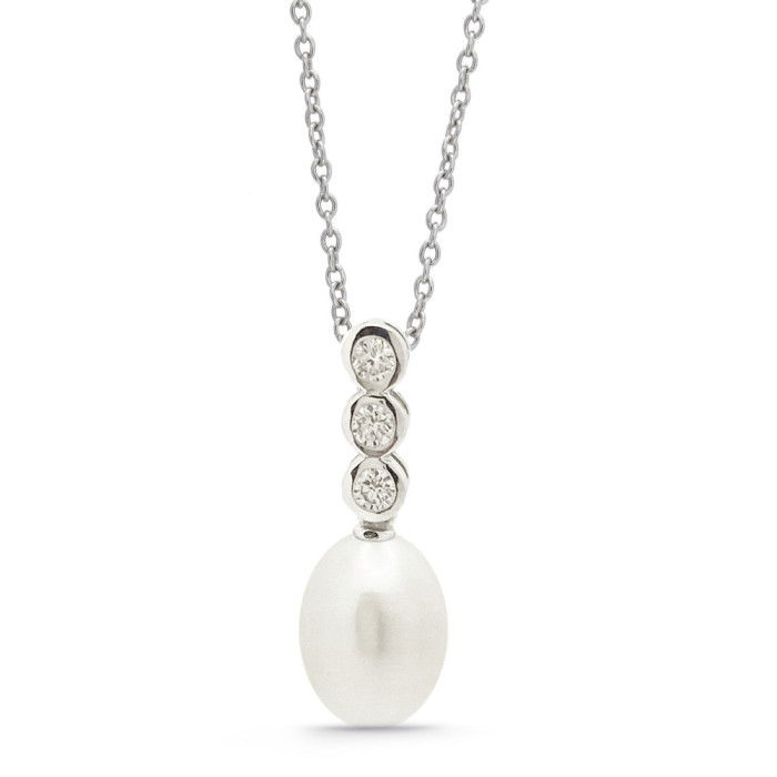 Colgante Diamantes Y Perla Pearls Lady - Collares de Diamantes