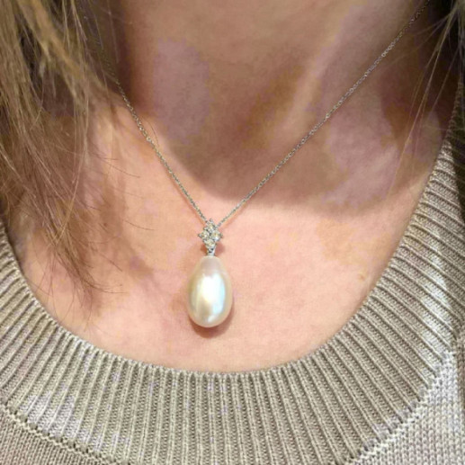 Colgante Diamantes Y Perla Pearls Lady - Collares de Diamantes 2