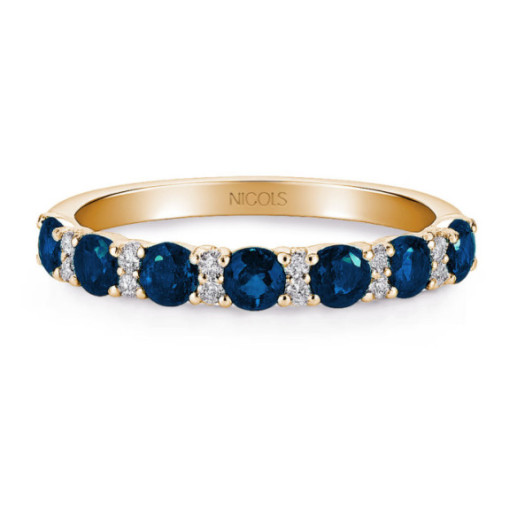 Anillo Diamantes Zafiro Oro Rosa Azalea - Anelli zaffiro