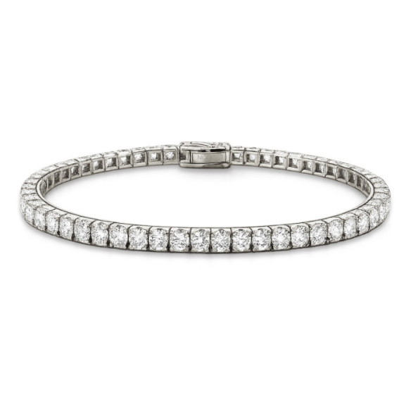 Pulsera Diamantes 5.97 ct. Oro Blanco Riviere - Rivière de diamants brillants