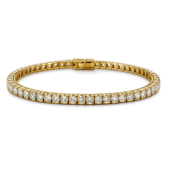 Pulsera Diamantes 5.97 ct. Oro Amarillo Riviere - Riviere di diamanti brillanti