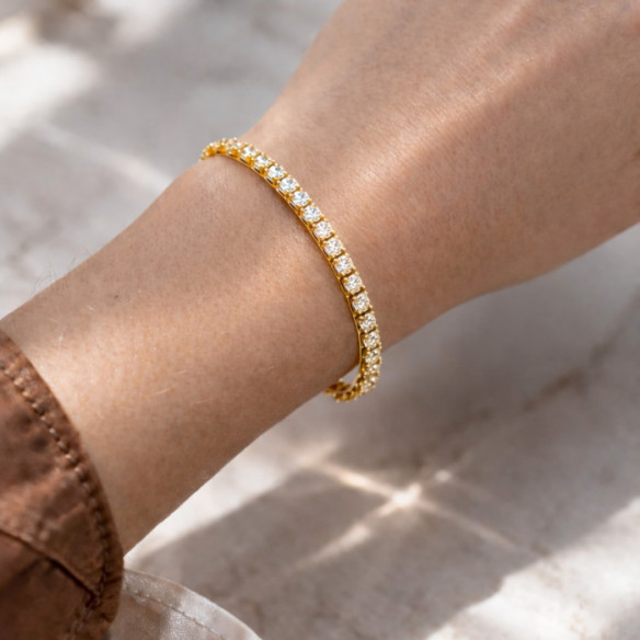 Pulsera Diamantes 5.97 ct. Oro Amarillo Riviere - Riviere di diamanti brillanti