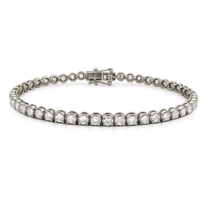 Pulsera Diamantes 4.52 ct. Oro Blanco Riviere - Riviere von hellen Diamanten