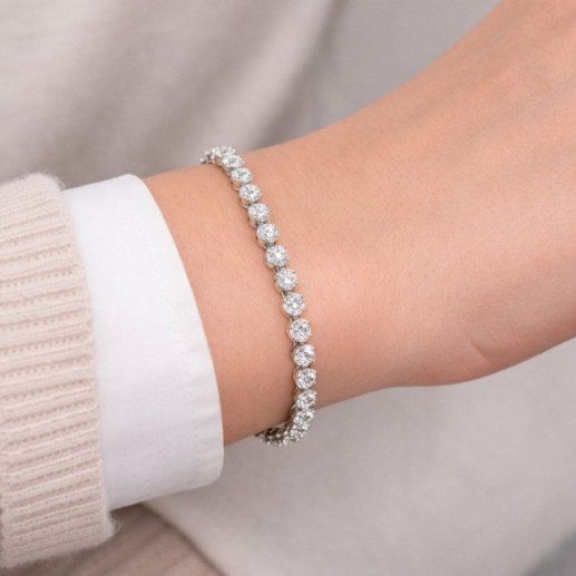 Pulsera Diamantes 4.52 ct. Oro Blanco Riviere - Riviere de Diamantes Brillantes 2