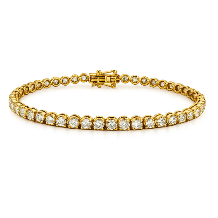 Pulsera Diamantes 4.86 ct. Oro Amarillo Riviere - Rivière de diamants brillants