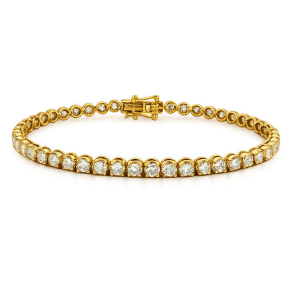 Pulsera Diamantes 4.86 ct. Oro Amarillo Riviere - Rivière de diamants brillants
