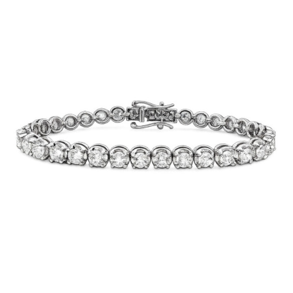 Pulsera Diamantes 7.0 ct. Oro Blanco Riviere - Riviere de Diamantes Brillantes