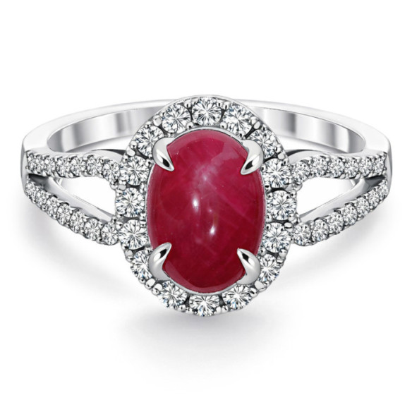 Anillo Diamantes Rubí Royal Jewels - Bagues rubis