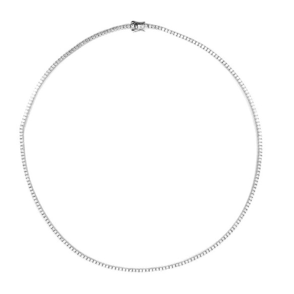 Collar Diamantes 5,00 ct Oro Blanco Riviere 43 cm - Collares Riviére Diamantes