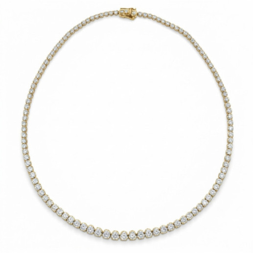 Collar Diamantes 7,00 ct Oro Amarillo Riviere 40 cm - Colliers Rivière Diamants