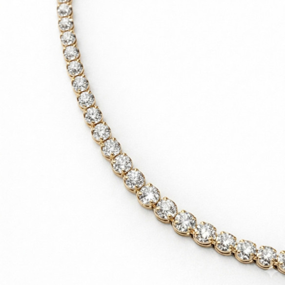 Collar Diamantes 7,00 ct Oro Amarillo Riviere 40 cm - Kragen Riviere Diamanten