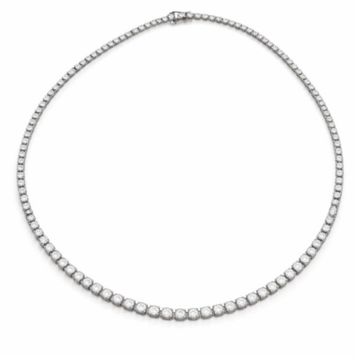 Collar Diamantes 5,00 ct Oro Blanco Riviere 40 cm - Collares Riviére Diamantes