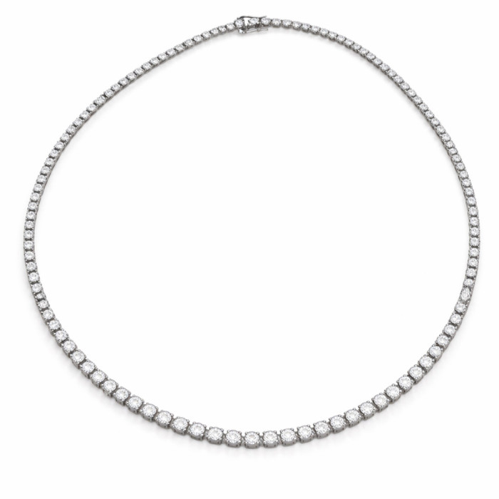 Collar Diamantes 5,00 ct Oro Blanco Riviere 40 cm - Collares Riviére Diamantes