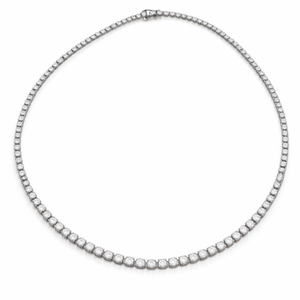 Collar Diamantes 5,00 ct Oro Blanco Riviere 40 cm - Collares Riviére Diamantes