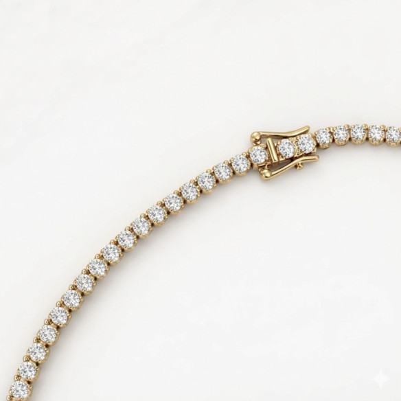 Collar Diamantes 5,00 ct Oro Amarillo Riviere 40 cm - Colliers Rivière Diamants