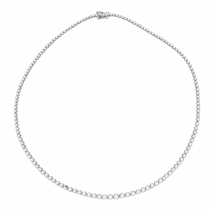 Collar Diamantes 3,50 ct Oro Blanco Riviere 40 cm - Collares Riviére Diamantes