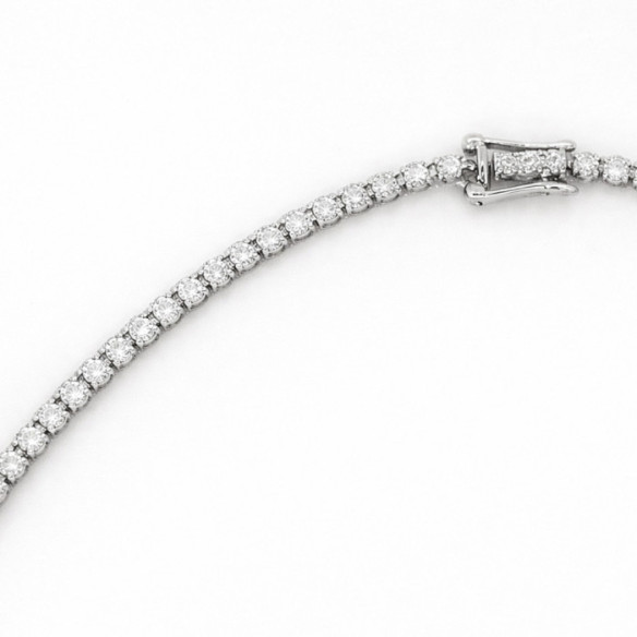 Collar Diamantes 3,50 ct Oro Blanco Riviere 40 cm - Collares Riviére Diamantes