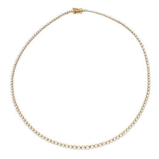Collar Diamantes 3,50 ct Oro Amarillo Riviere 40 cm - Collares Riviére Diamantes