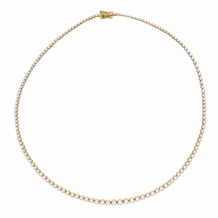 Collar Diamantes 3,50 ct Oro Amarillo Riviere 40 cm - Colliers Rivière Diamants