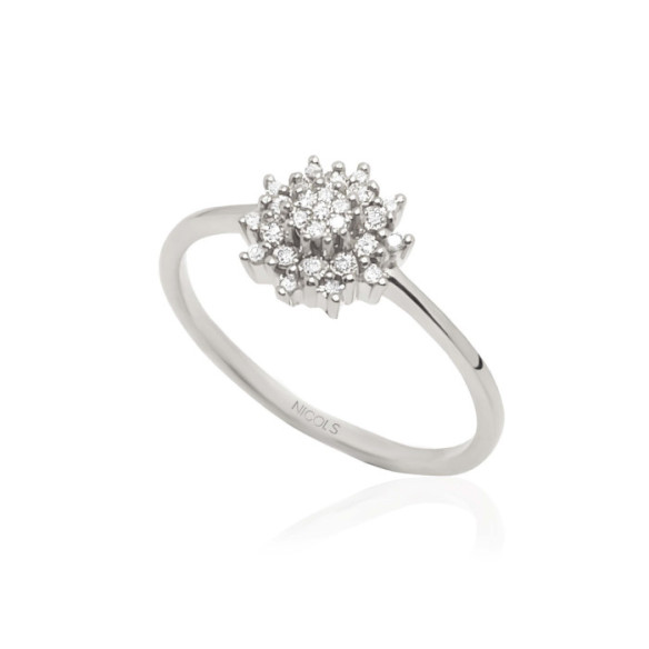 Anillo Vintage Oro Y Diamantes Snow Flower - ANéIS