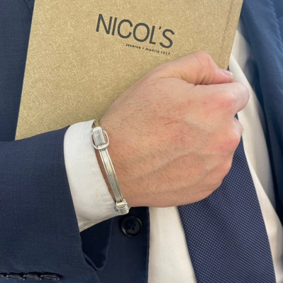Pulsera Plata Nudo Corredera 6 Hilos - Pulseras de plata