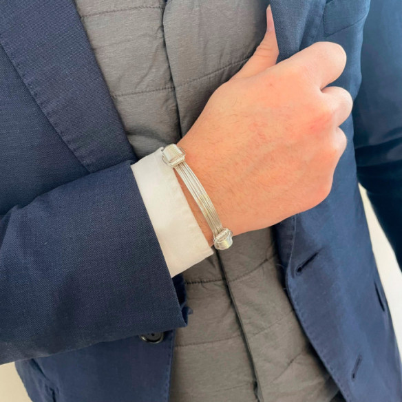 Pulsera Plata Nudo Corredera 10 Hilos - Pulseras de plata