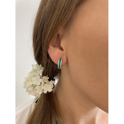 Pendientes Aro Esmeralda Diamond Color - Pendientes de Esmeraldas 2