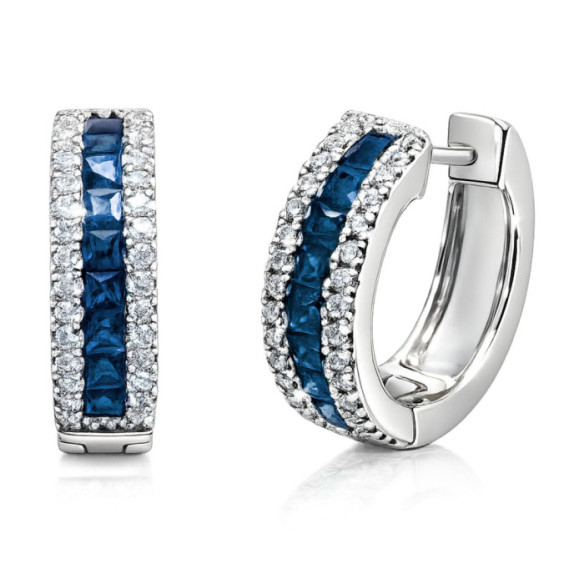 Ohrringe Aro Zafiro Diamond Farbe - Saphirohrringe