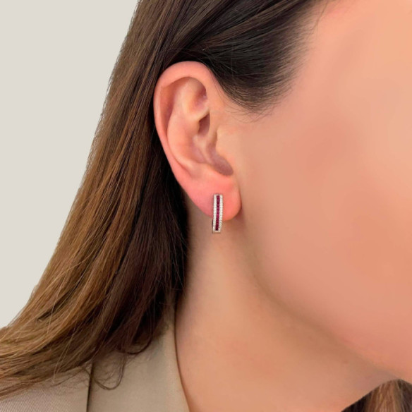 Pendientes Rubí Aro Elegant - Pendientes de Rubi