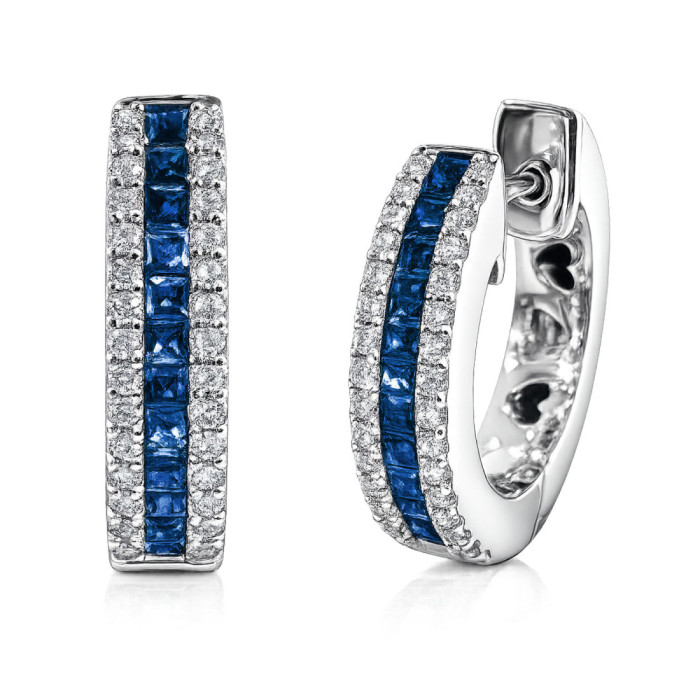 Boucles d'oreilles Sapphire Aro Elegant - Boucles d'oreilles saphir