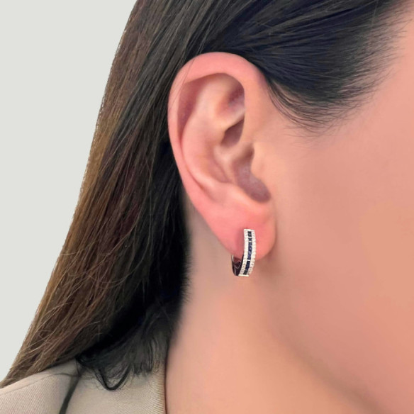 Pendientes Zafiro Aro Elegant - Pendientes de Zafiro