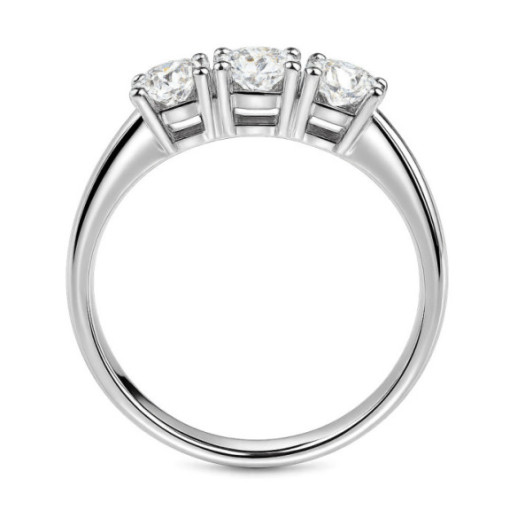 Anillo Trilogy 0.80 Diamante Oro Blanco - Talla Brillante 2