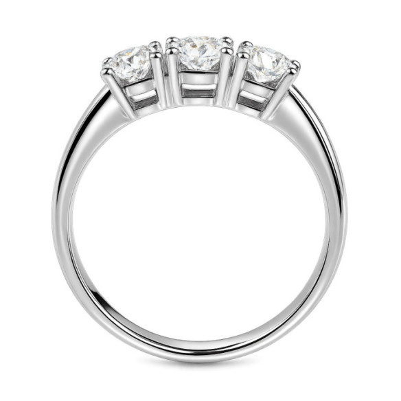 Anillo Trilogy 0.80 Diamante Oro Blanco - Génial