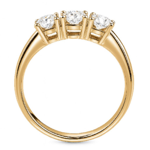 Trilogy Diamond Ring 0.80 Rose Gold - Brilliant Cut 2