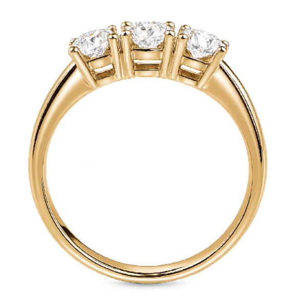 Anillo Trilogy 0.80 Diamante Oro Rosa - Talla Brillante