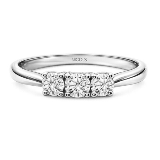 Anillo Diamantes Trilogy 0.50 Ct Oro Blanco - Anéis de compromisso