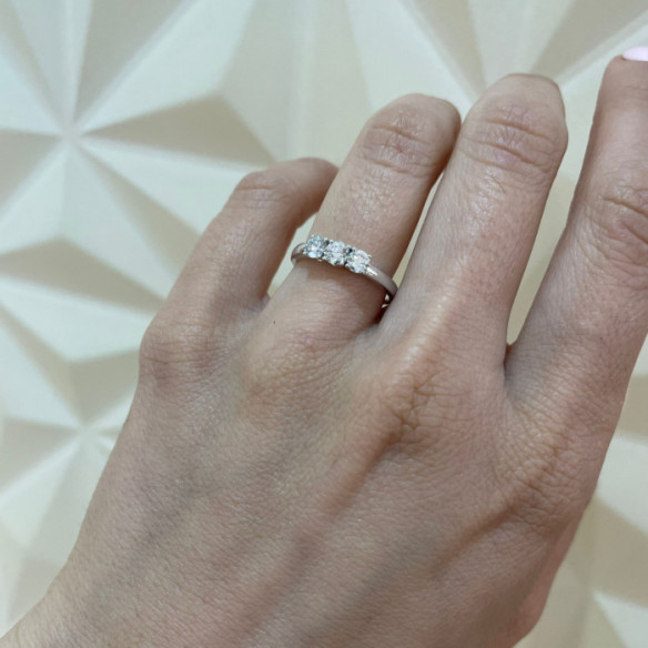 Anillo Diamantes Trilogy 0.50 Ct Oro Blanco - Anillos de Compromiso