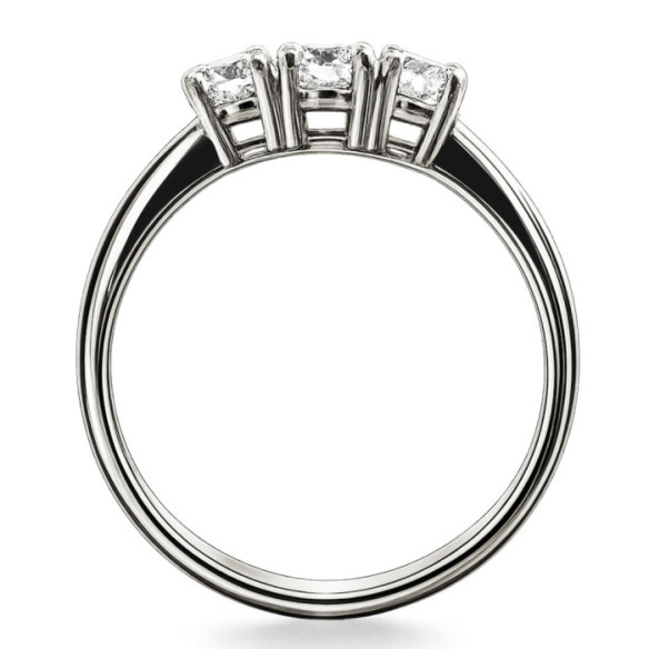 Anillo Diamantes Trilogy 0.50 Ct Oro Blanco - Anillos de Compromiso