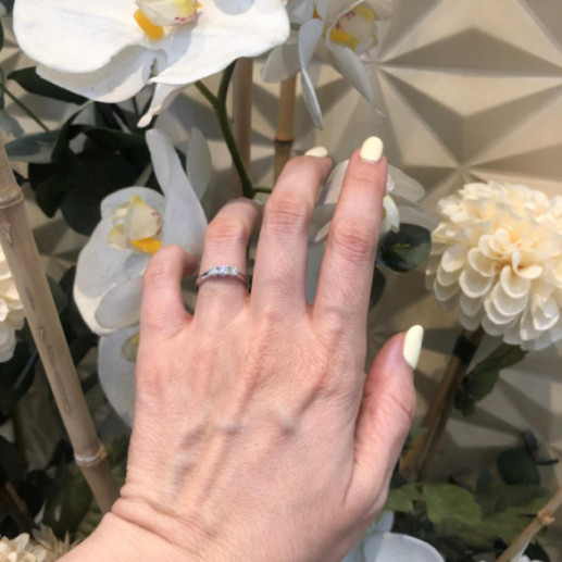 Anillo Trilogy Diamantes 0.41 Ct Oro Blanco - Cinquillo de Diamantes 2