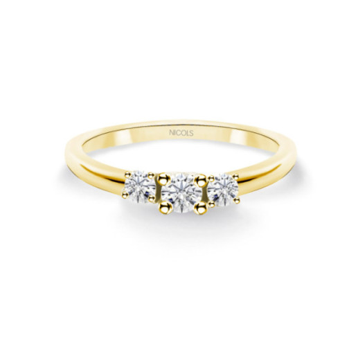 Anillo Megan Trilogy 0.25 Oro Amarillo - Brilhante