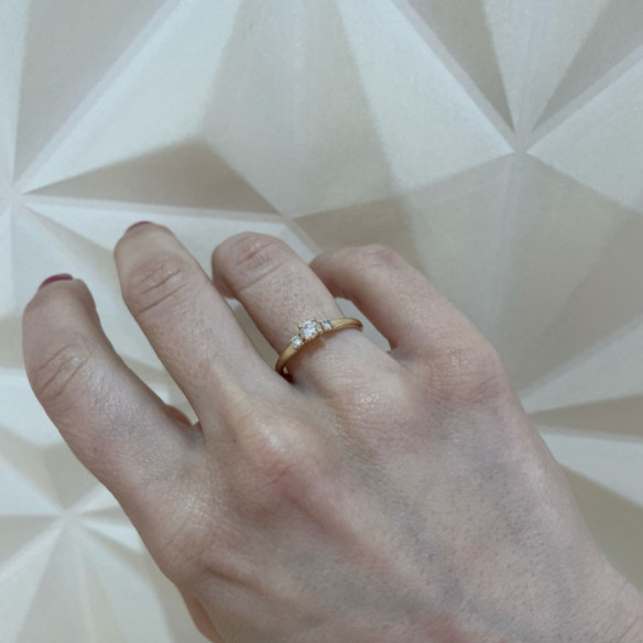Anillo Megan Trilogy 0.25 Oro Amarillo - Brillante