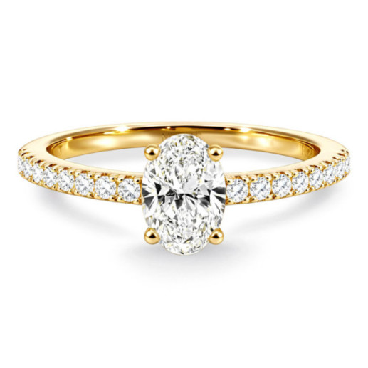 Oval Solitaire Engagement Ring Dafne Petit 0.50 - Anniversary Rings