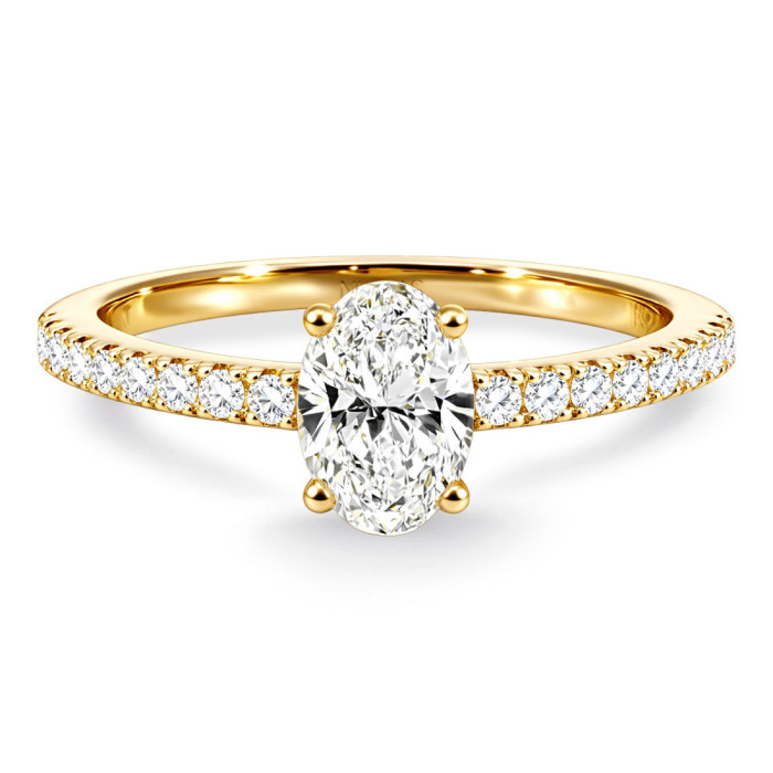 Oval Solitaire Engagement Ring Dafne Petit 0.50 - Anniversary Rings