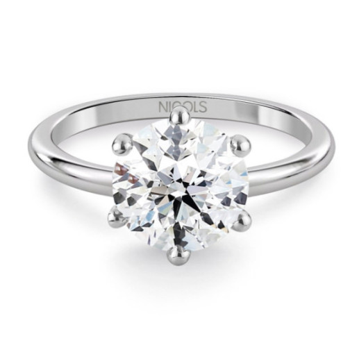 Anillo Diamante 3 Quilates Charlotte Oro Blanco - Anillos Diamante mayor 2 ct